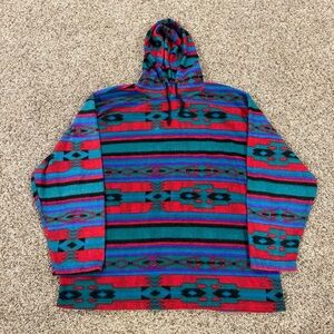 Vintage 90's Santana Fleece Pullover Hoodie Mens Size XL Surf Skate Aztec Tribal